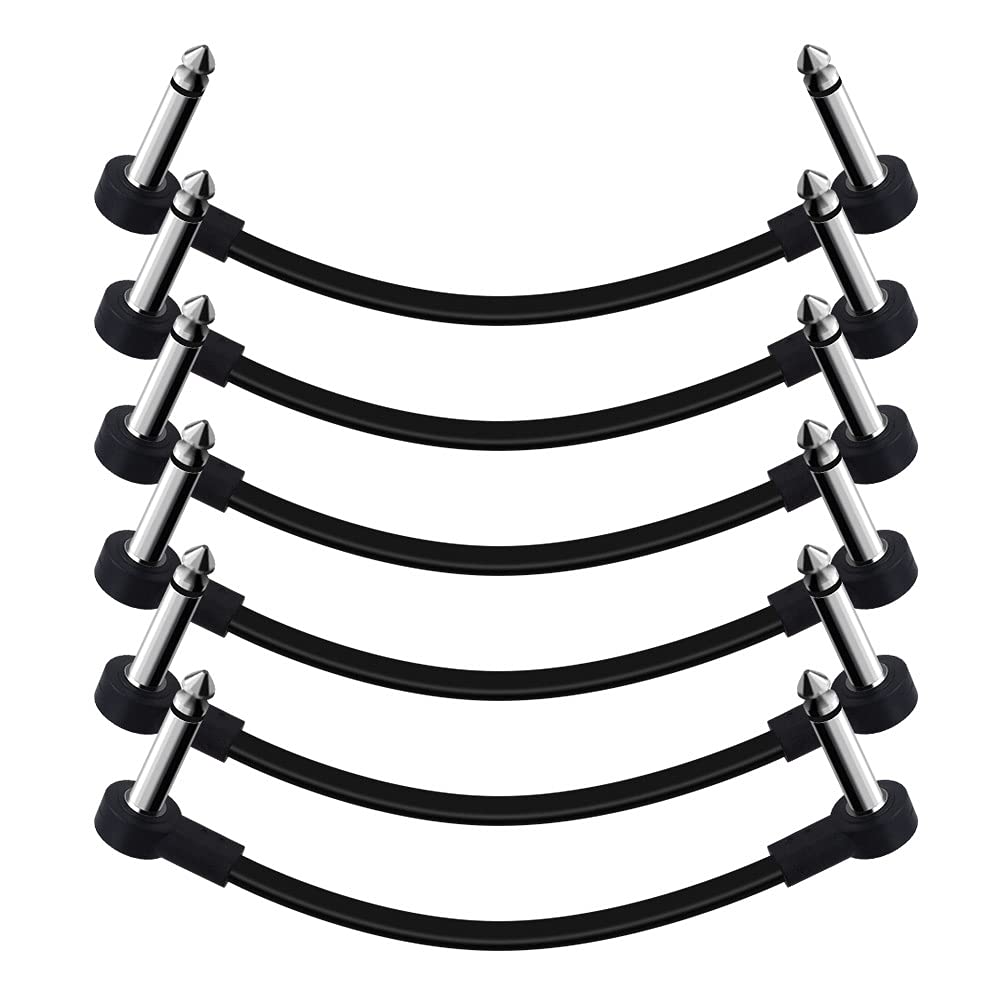 SONICAKE 6 Inch Guitar Patch Cable Guitar Effect Pedal Cables | Noiseless 1/4" R