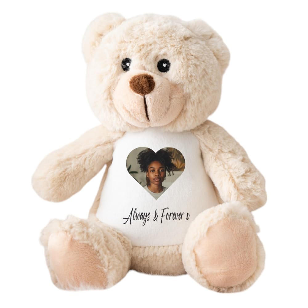 Crafted Memories Custom Photo Teddy Keepsake | Personalized Picture Bear for Bir