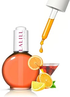 LALILL Nail Cuticle Oil 75 ml - Cuticle Oil Orange Cocktail - Nail Care Oil with Almond Oil & Peach Seed Oil - Vegan Manicure Oil for Cuticles & Nails - with Pipette for Precise Dosage