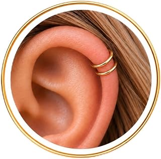 Gold Ear Cuff for Women – Thin Minimalist Non Piercing Helix Cuff – Small Adjustable Gold Filled Cartilage Cuff Earring for Everyday Wear - Lugasis FINE JEWELRY Ear Cuff