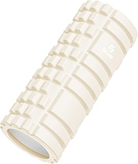 Gruper Foam Roller, Myofascial Release, Grid Foam Roller, Yoga Pole, Training, Sports, Fitness, Stretching Equipment, Storage Bag, Japanese Instruction Manual Included (White) | トレーニング スポーツ フィットネス ストレッチ器具 日本語説明書付