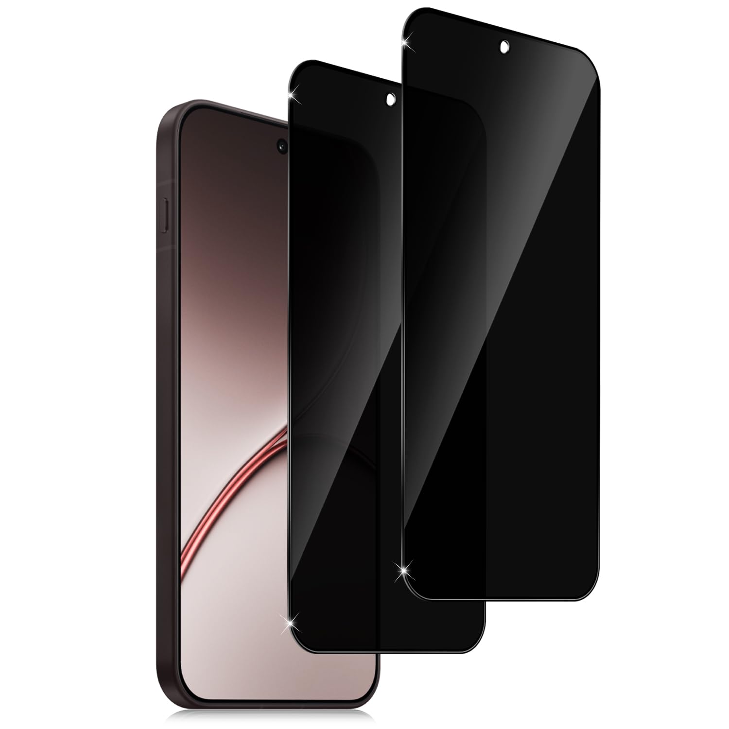 Holilo for OnePlus 15T Privacy Tempered Glass Screen Protector – 2 Pieces, 9H Ha
