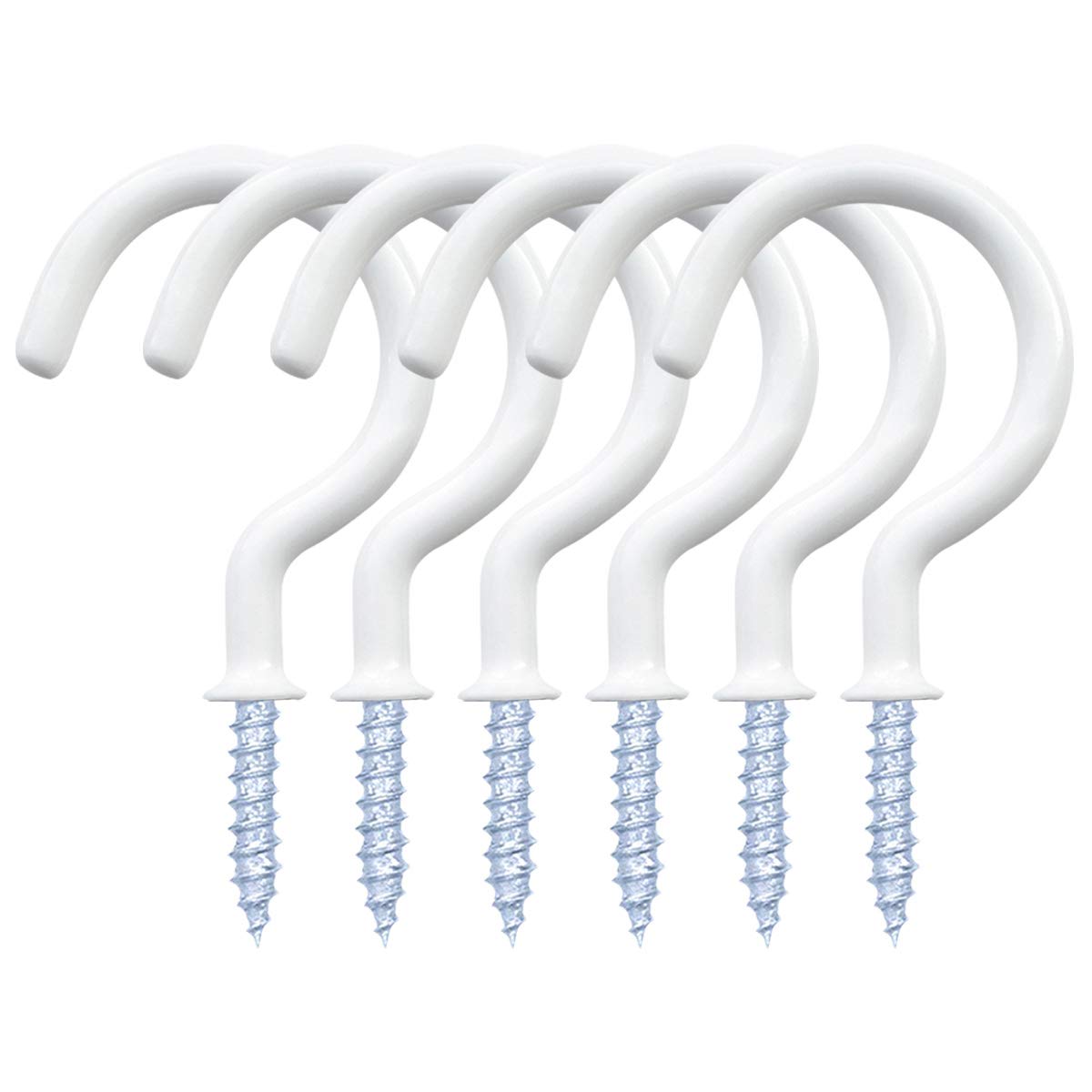 yuntop 12 Pack Vinyl Coated Ceiling Hooks,Screw-in Mug Hooks | Multi-Function Wa
