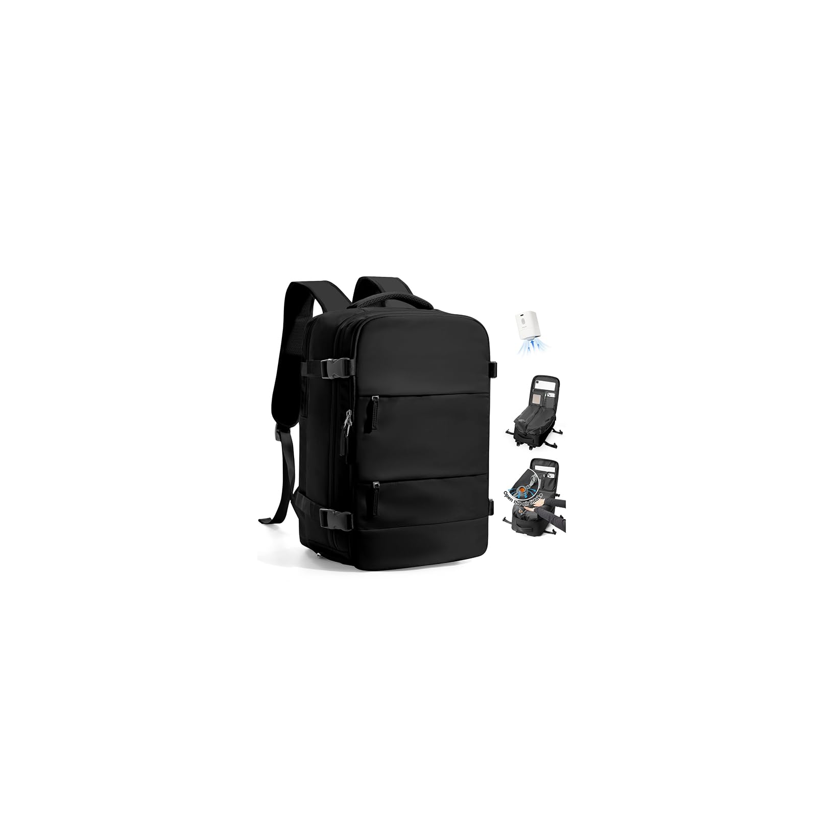 SZLX Vacuum Backpack Travel Bag with Pump,New Ryanair Cabin Size Bag Backpack Wi