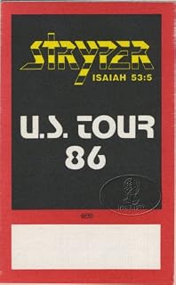 Stryper 1986 To Hell With The Devil Backstage Pass