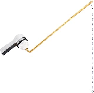 Hibbent Universal Metal Front Mount Toilet Handle Replacement Kit, Chrome | Toilet Bowl Flush Handle with Solid Brass Toilet Flush Tank Lever, Stainless Steel Flapper Chains for Most Toilet Tanks