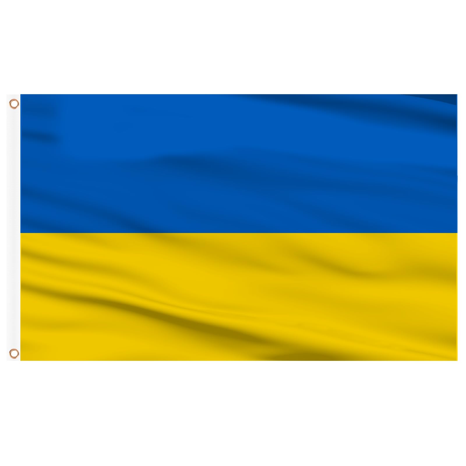 AhfuLife Ukraine Flag 90cm x 150cm 4 Pieces Ukraine Flag with Brass Holes on Bot