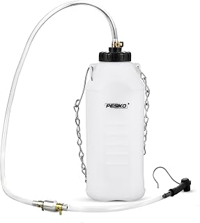 PESIKO 1L Brake Bleeder Bottle One Way Check Valve, Brake Fluid Bottle | 24 inch Tube and Rubber Connector, Collect Waste Brake Fluid