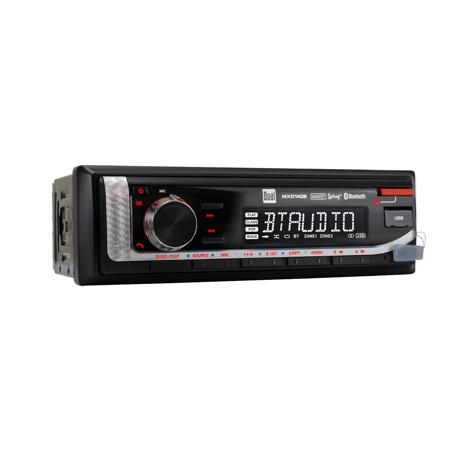 Dual Electronics MXD140B Marine Stereo Bluetooth Single DIN Weatherproof AM/FM
