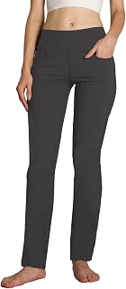 Safort Women's Yoga Pants Long Sports Trousers Casual Stretch Jogging Pants High Waist Trousers Straight Leg Trousers with Pockets