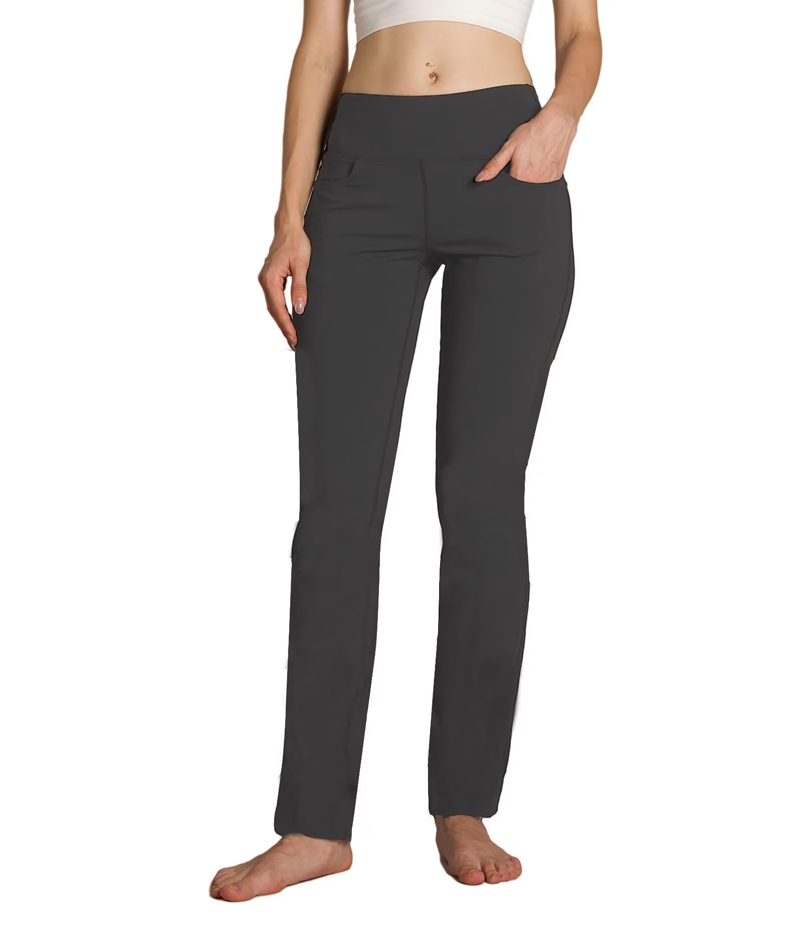 SAFORT Yoga Pants Women Bootcut Yoga Pants with Belly Control Mid Waist Work Pan