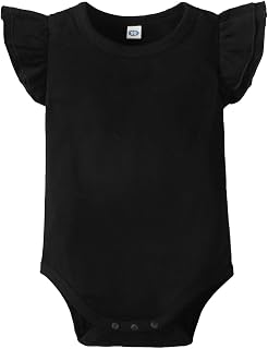 Magic Park 0-24M Infant Girl Ruffle Romper Baby Cotton Bodysuit