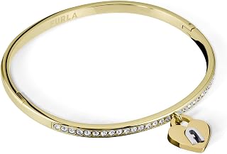 Furla (フルラ) Accessory Loving Padlock Bracelet Women's Genuine Warranty Jewelry Bracelet Brand, Stainless Steel, No Gemstone