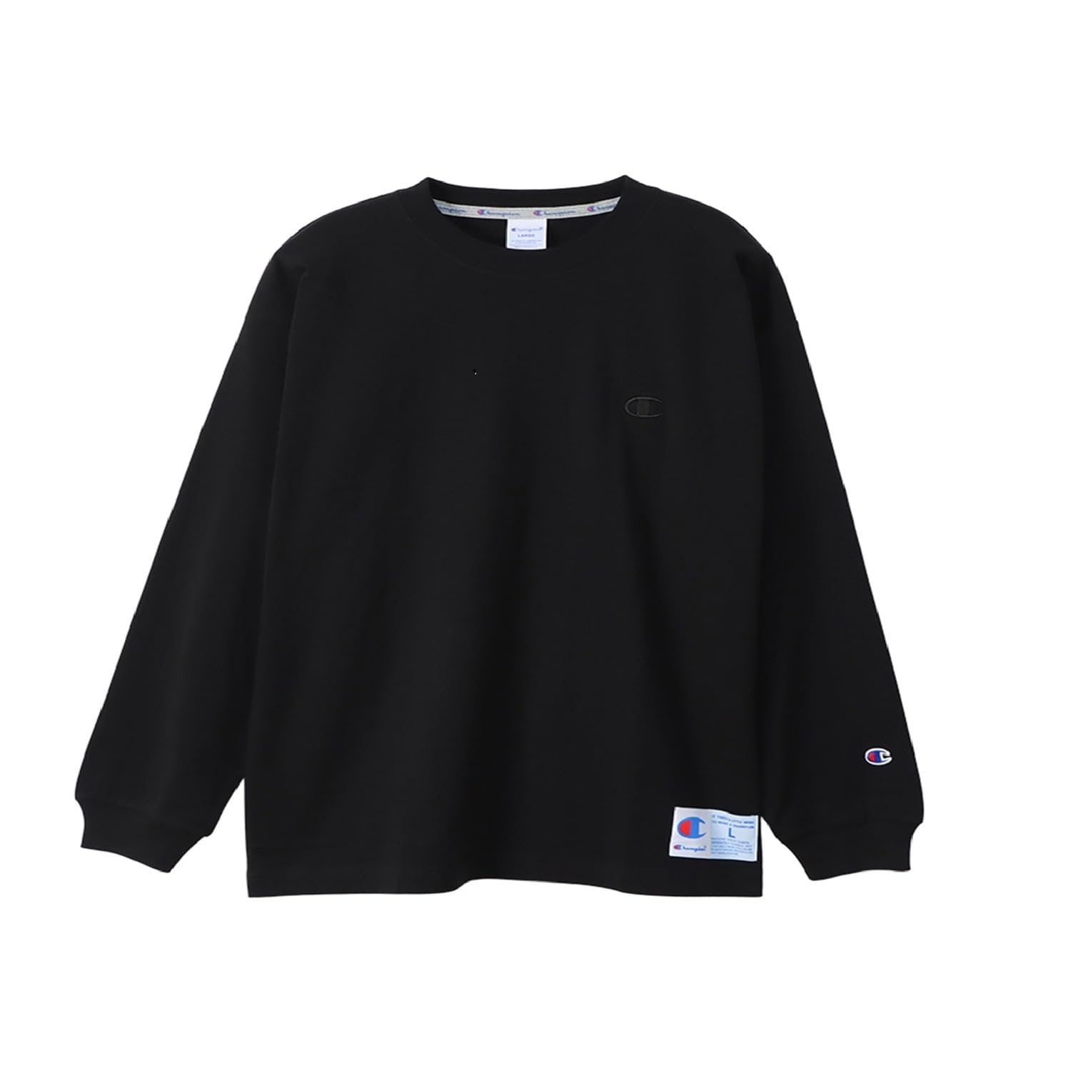 Champion C3-V414 Men's Long T-Shirt, Long Sleeve, Round Neck, 100% Cotton, Relax