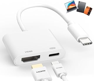 USB C to HDMI Adapter for iPhone to TV [MFi Certified] 4K HDMI USB C Adapter with 100W PD for Phone/iPad/MacBook/Galaxy, Type C Digital AV Converter for iPhone to HDTV/Projector/Monitor, Plug & Play