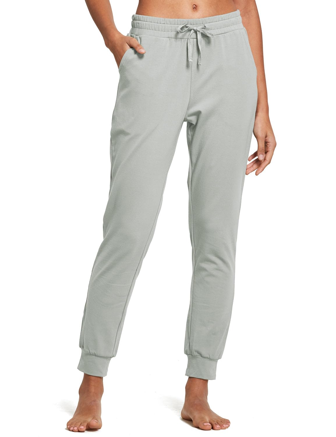 baleaf Women's Cotton Joggers with Pockets Tapered Casual Sweatpants | Soft Brea