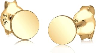 Elli Geo Trend Women's Base Hoop Earrings in 925 Sterling Silver Gold-Plated