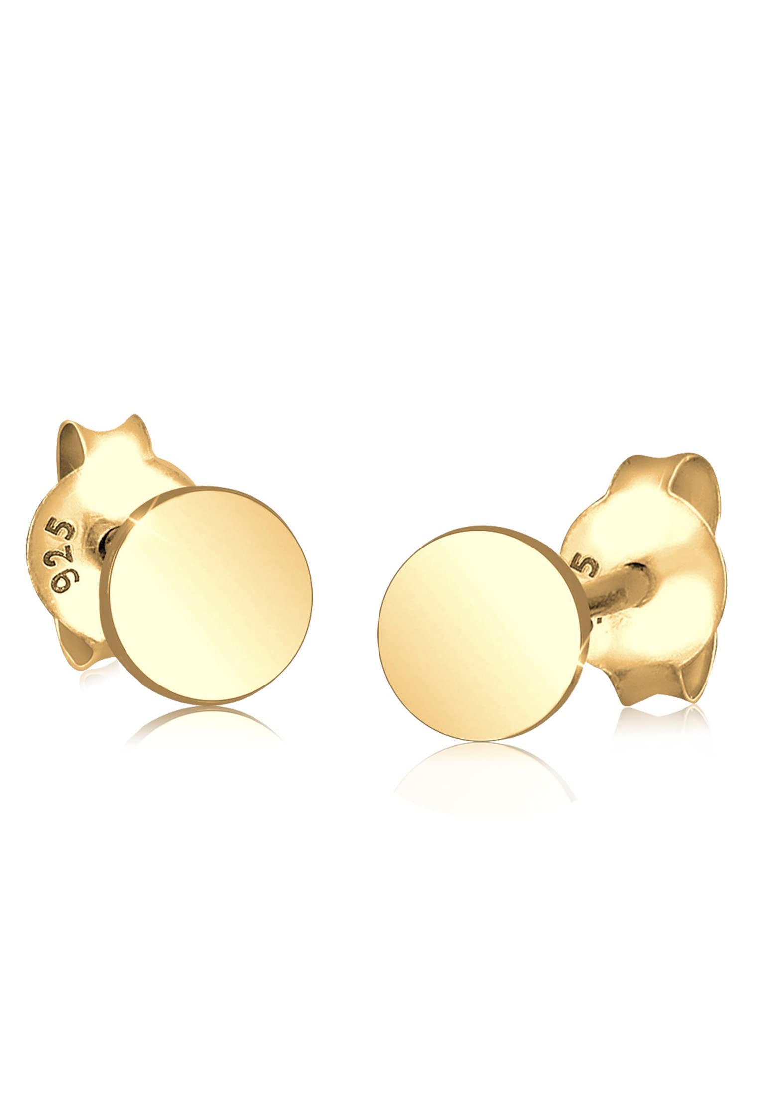 Elli Geo Trend Women's Base Hoop Earrings in 925 Sterling Silver Gold-Plated