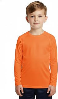 DEVOROPA Boys UPF 50+ Rash Guard Swim Shirt Long Sleeve Quick Dry Lightweight Kids Surf Swimsuit