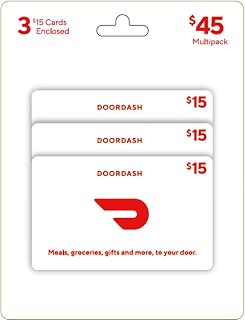 DoorDash Physical Gift Cards | (Multipack of 3 x $15) - $45