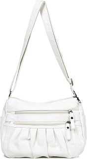 LassZone Soft Vegan Leather Handbag for Women Multi Pockets Crossbody Bag Waterproof Hobo Shoulder Bag Travel Satchel Purse for Daily Use