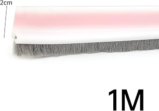 Bottom Door Sweep, 39.5" L Integrated Design with Brush Self Adhesive Under Door Draft Stopper for Door Bottom, Door Seal Dust/Noise/Heat or Cold Insulation (White)