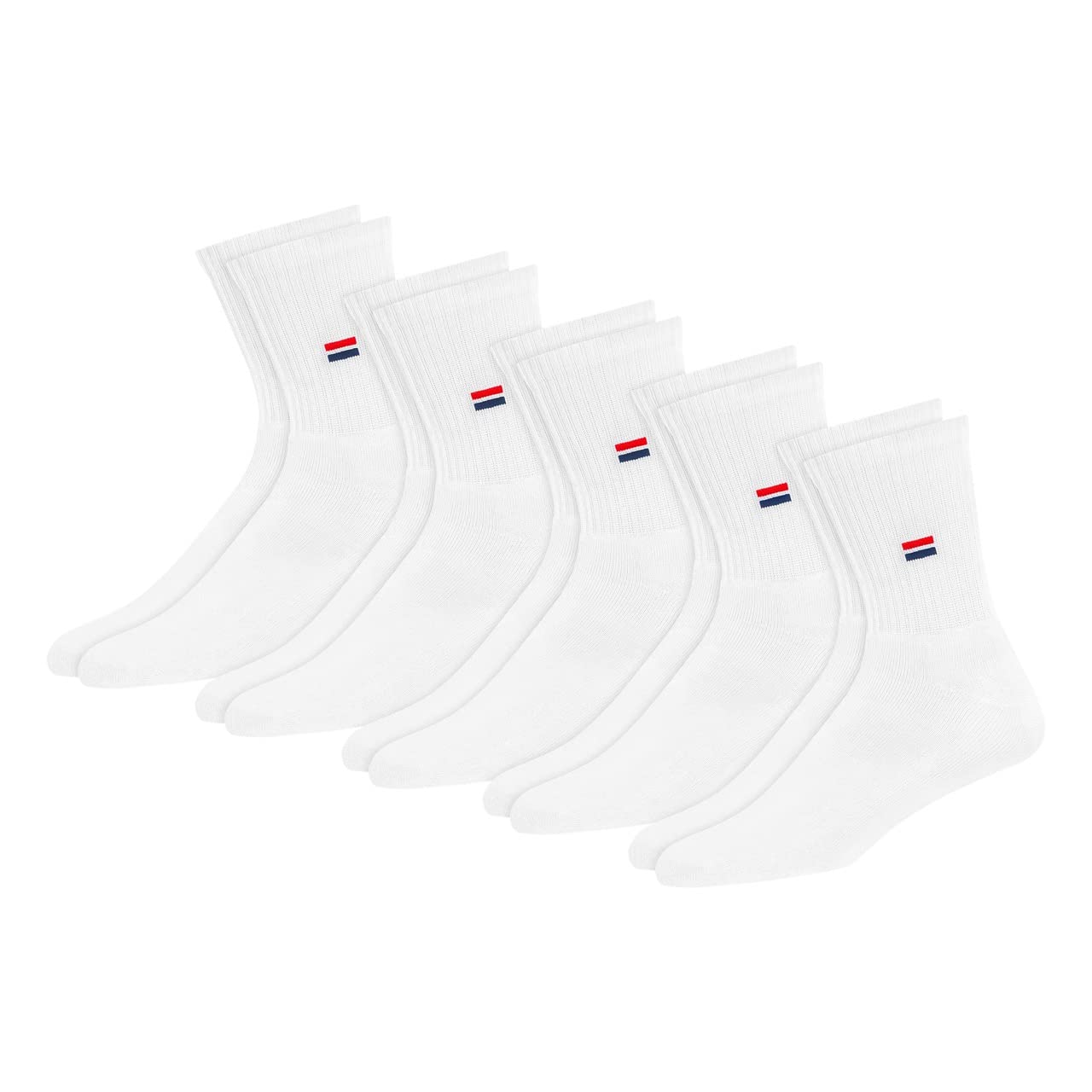 NAVYSPORT 5 Paar Herren-Socken Sport Laufsocken Baumwolle hoch lang