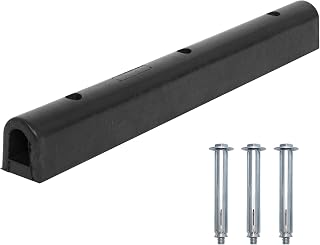 Nisorpa 3.3ft Rubber Dock Bumper Heavy Duty Boat Bumpers for Docking Adsorbing Shock Extruded Bumper for Parking Spots,Boat Docks, Loading Docks Marinas-39.4"(L) x 3.94"(W) x 3.94"(H),Black