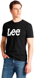 LEE - Men's T-Shirt - Regular Fit - Wobbly Logo Tee - Navy Drop