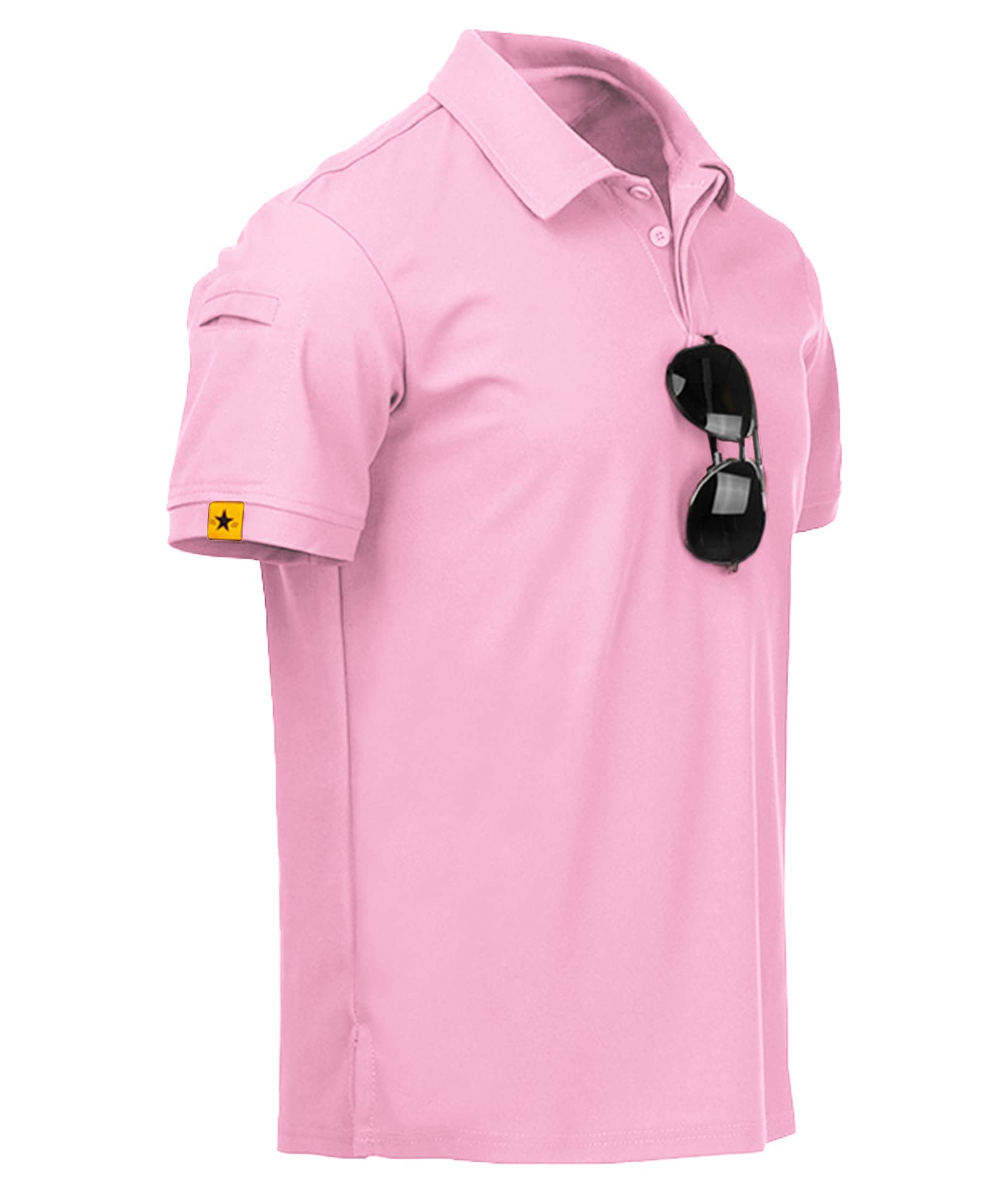 JACKETOWN Men's Short Sleeve Polo Shirt Quick Dry Breathable Polo Tennis Polo Su