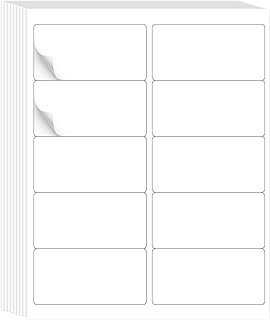 L LIKED 30 Sheets 10 per Page Sticker Label Papers, 2x4 in Address Labels | Printable Shipping Mailing Labels, for Inkjet & Laser Printer - Matte White