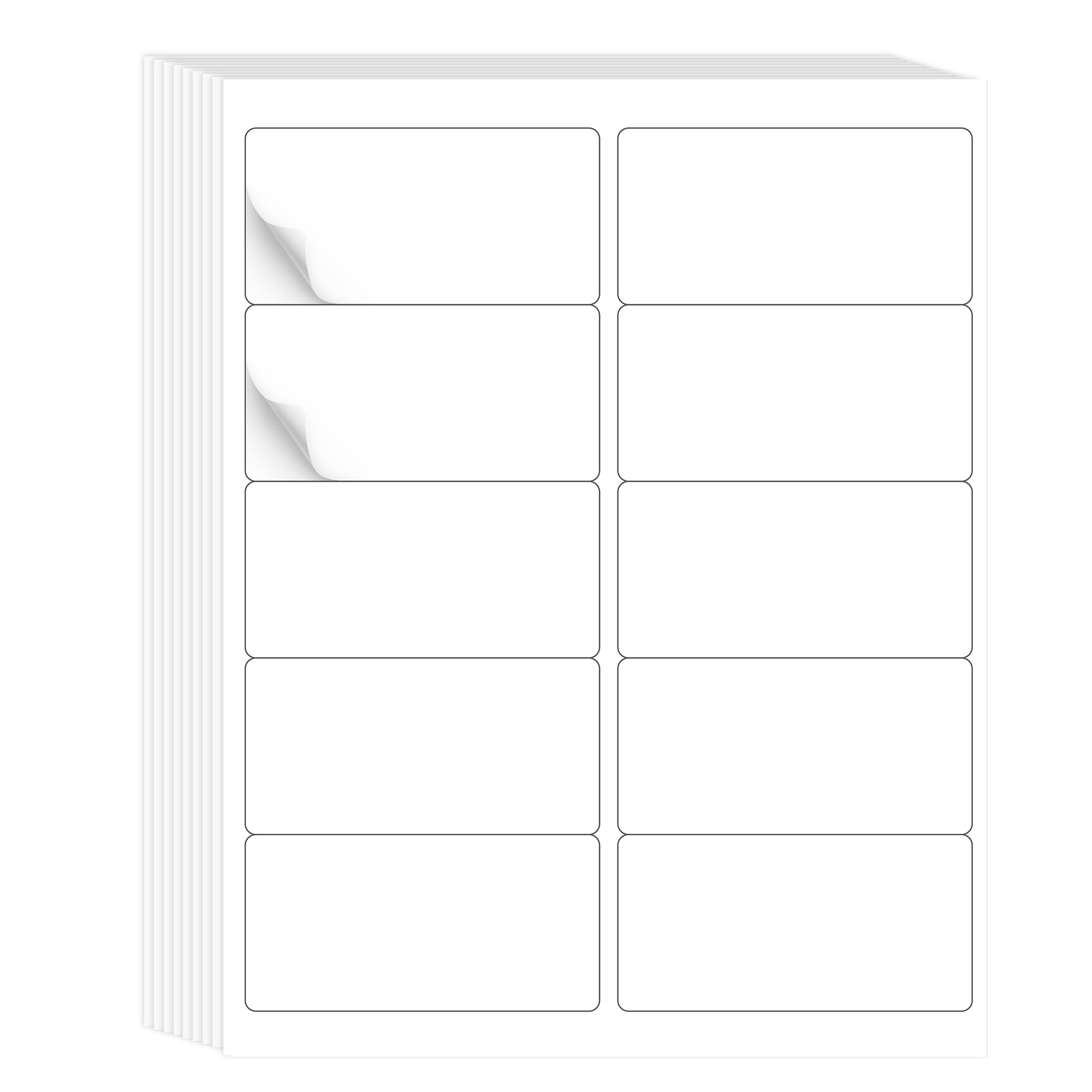L LIKED 30 Sheets 10 per Page Sticker Label Papers, 2x4 in Address Labels | Prin