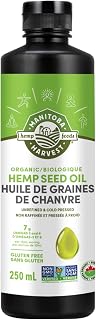 Manitoba Harvest Certified Organic Cold-Pressed Hemp Seed Oil, 250 ml | 8 g of Omegas 3 and 6 per Serving, Non-GMO, Gluten-Free, Packaging May Vary