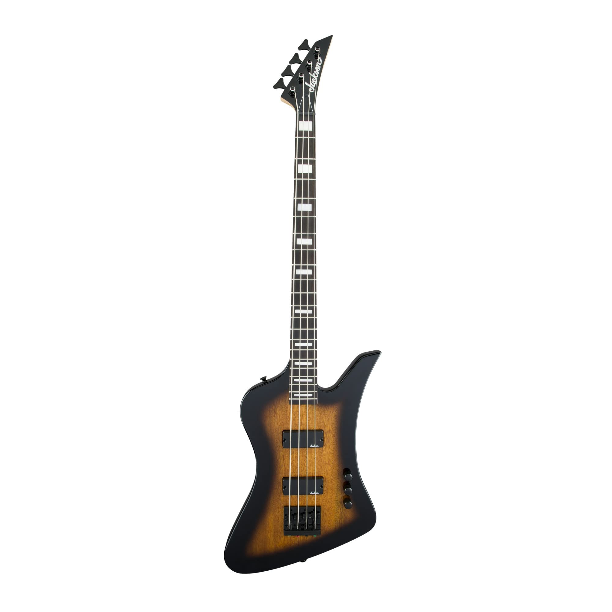 Jackson JS Series Kelly Bird Bass JS2, Tobacco Burst, Amaranth Fingerboard