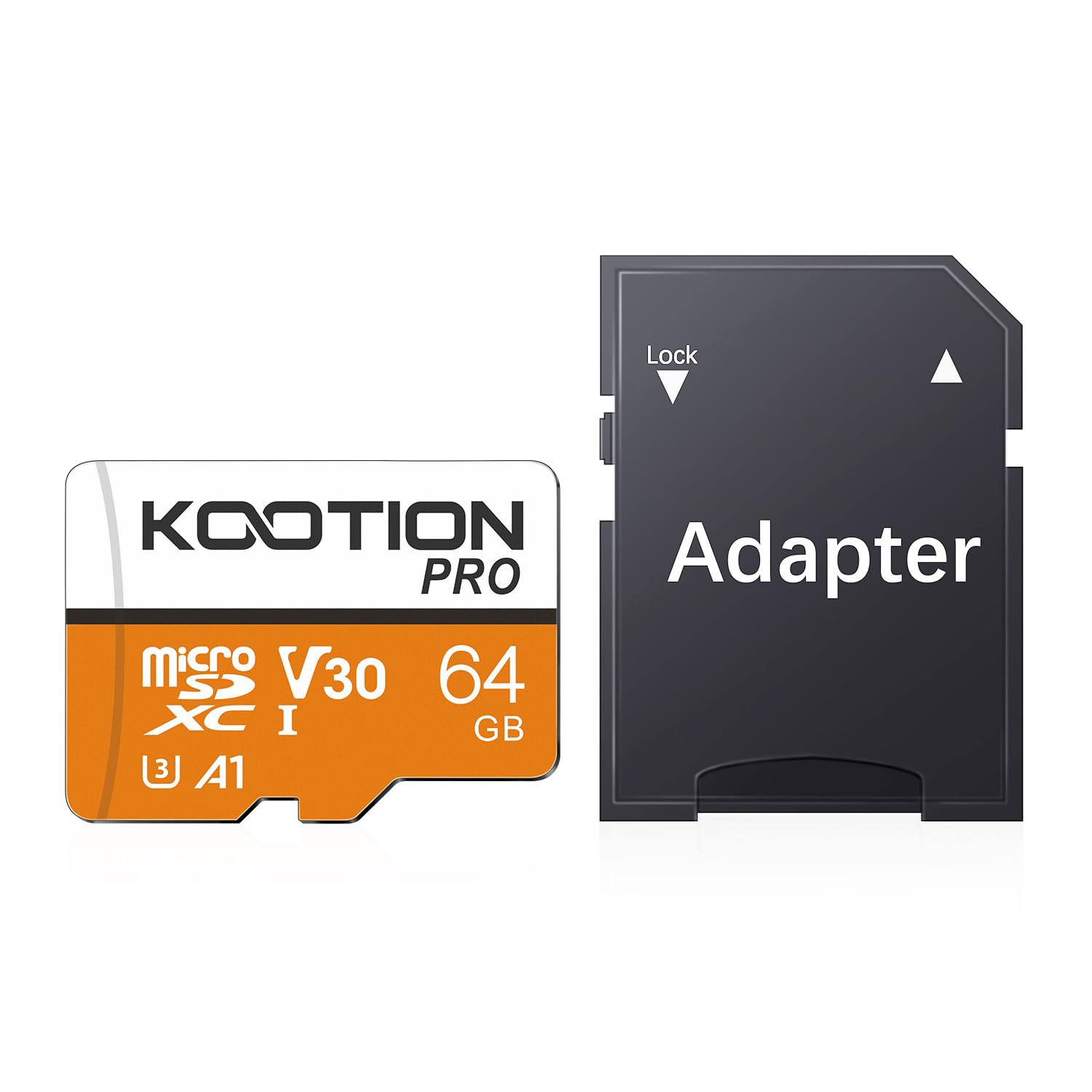 KOOTION Micro SD Card 64GB UHS-I microSDXC Flash Memory Card with Adapter, C10, 