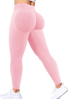 Ieumaz Scrunch Butt Lifting Leggings for Women Impact Gym Seamless Workout Leggings Mid Low Waist Tummy Control Yoga Pants