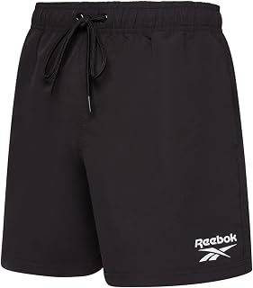 Reebok Mens Reebok Swim Trunks In Black, Polyester Quick Dry Shorts Swim Shorts for Men