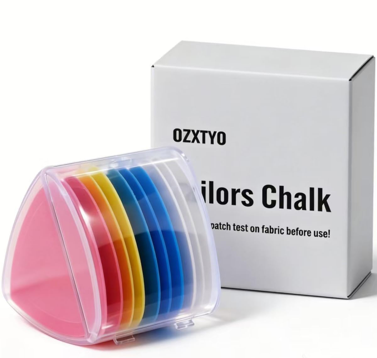 OZXTYO Tailors Chalk 10Pcs,Sewing Chalk for Fabric | 4 Vibrant Colors Fabric Mar