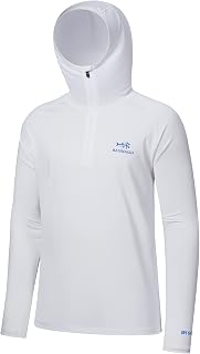 Bassdash Men’s UPF 50+ 1/4 Zip Fishing Hoodie Shirt Quick Dry Performance Long Sleeve Sun Protection FS24M
