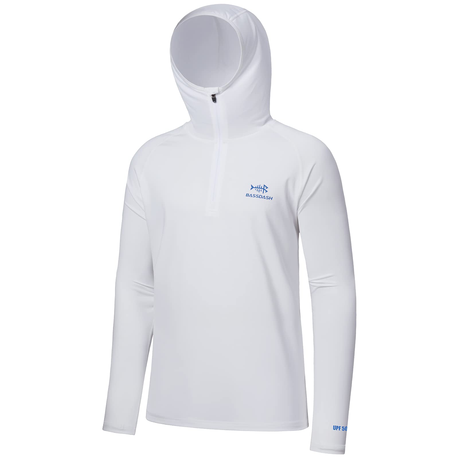 Bassdash Men’s UPF 50+ 1/4 Zip Fishing Hoodie Shirt Quick Dry Performance Long S