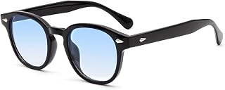 Retro Depp Style Round Sunglasses Men Women - Vintage 70s UV400 Protection Sunglasses for Driving, Travel & Outdoor Activities