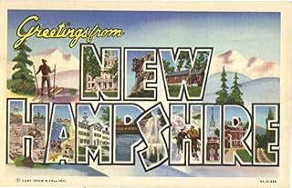Greetings From New Hampshire NH Original Antique Postcard