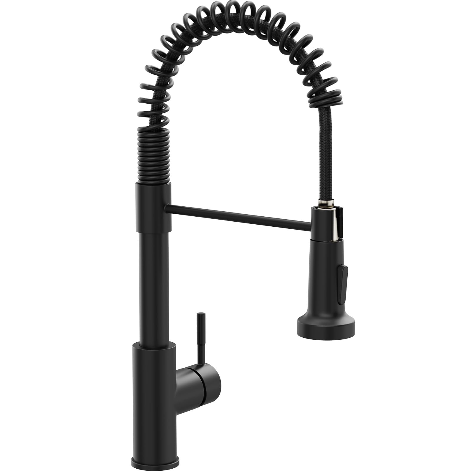 GIMILI Black Kitchen Faucet with Pull Down Sprayer | Single Handle Single Hole R