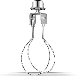 Clip on Lampshade Adapter, Shade Light Bulb Clip Adapter(1 Pcs, Silver) | Lamp Shade Holder Includes Finial and Lampshade Levellers for Clip On Light Bulbs Attaching Finial DIY Lighting Accessories