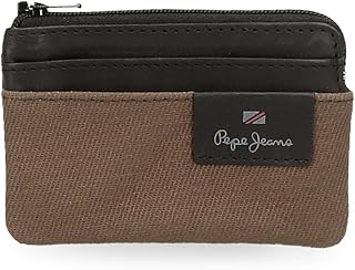 Pepe Jeans Hilltop Wallet Brown 11x7x1.5cm Leather
