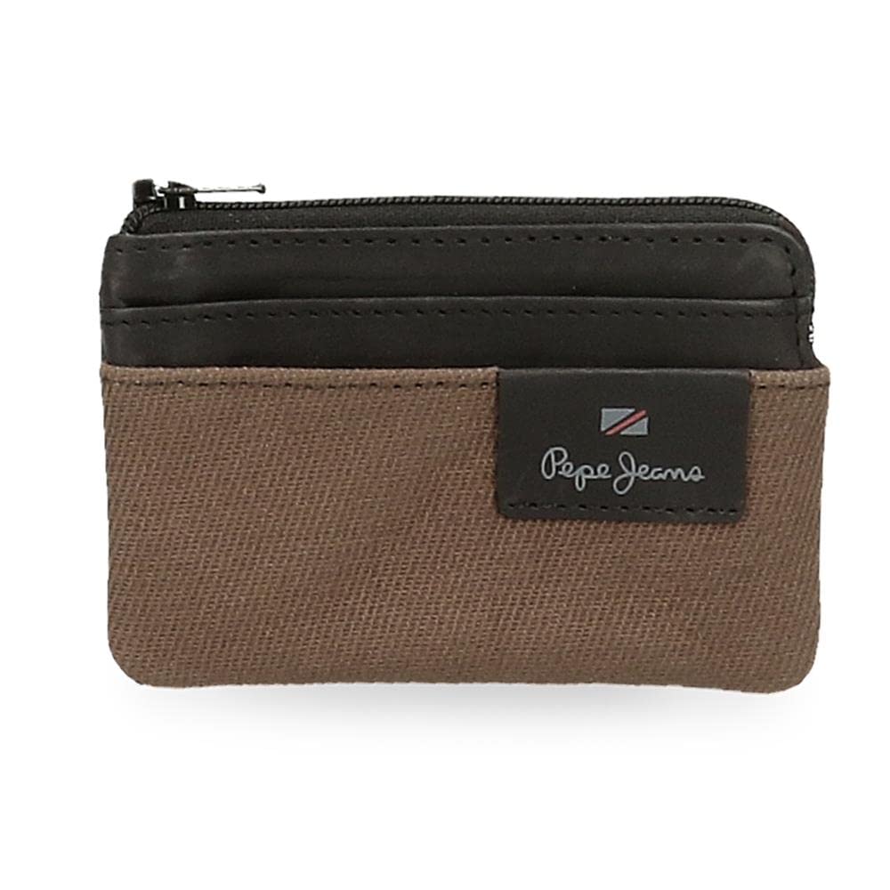 Pepe Jeans Hilltop Wallet Brown 11x7x1.5cm Leather