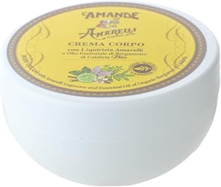 L'AMANDE - Nourishing Perfumed Body Cream with Hyaluronic Acid and Vitamin E Antioxidant Astringent Antioxidant, Moisturizing Body Cream with Shea Butter, Essential Oils, Licorice, Bergamot 200 ml