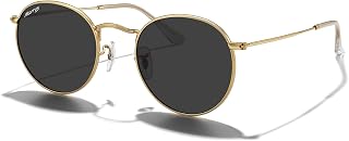 MERRY'S Round Metal Polarized Sunglasses for Women Men UV400 S6447