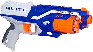 Nerf Disruptor Elite Blaster - 6-Dart Rotating Drum, Slam Fire, Includes 6 Official Nerf Elite Darts - for Kids, Teens, Adults (Amazon Exclusive)