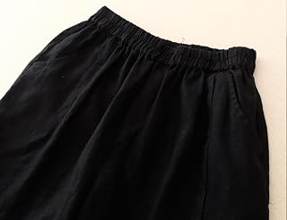 Kinghua Linen Shorts for Women Spring Summer Casual Elastic High Waisted Pleated Bermuda Dressy Wide Leg Shorts with Pockets